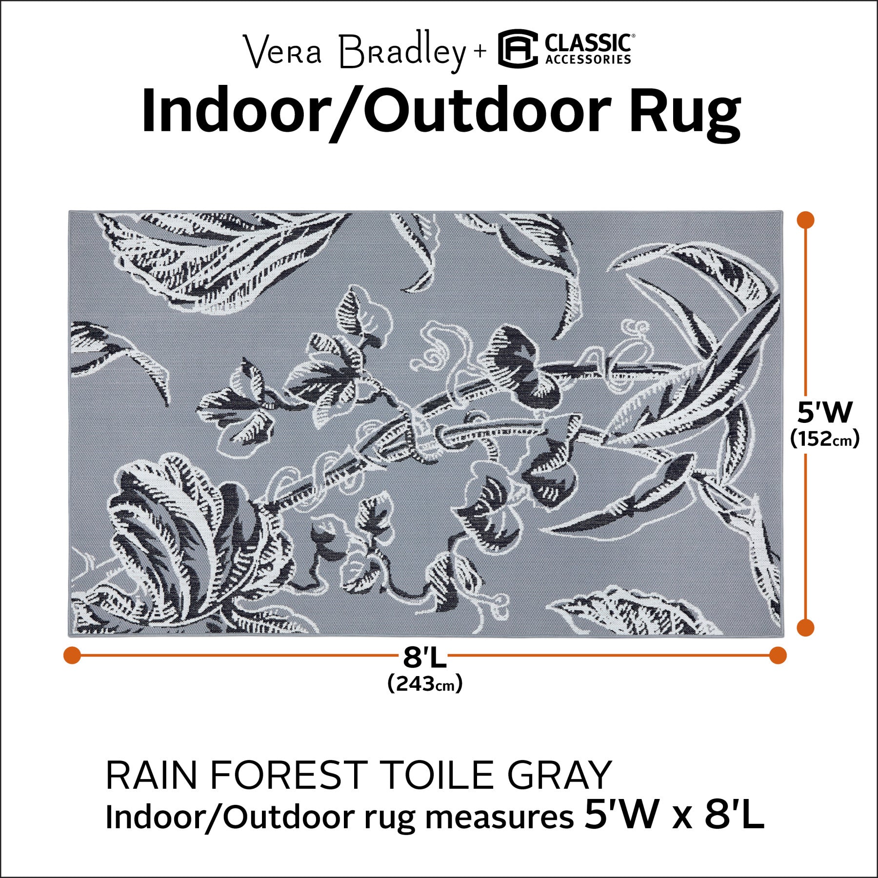 Indoor/Outdoor Rug 5' x 8'