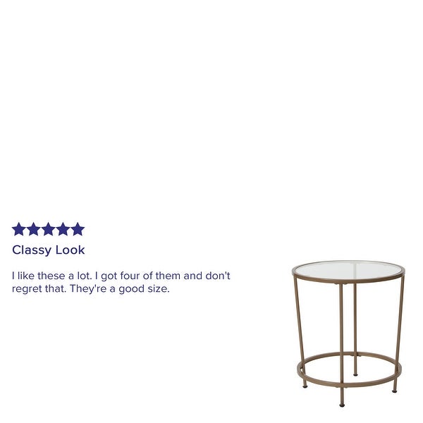 Signature Design by Ashley Coylin End Table - Tempered Glass Table