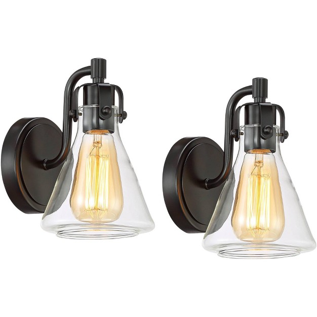 High Bronze Beaker Wall Sconce Set Of 2