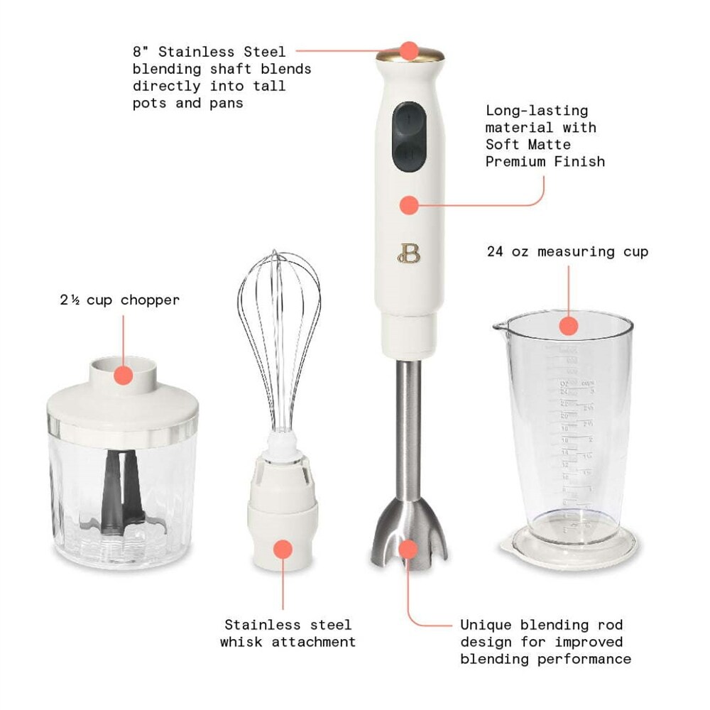 Blender with 500ml Chopper and 700ml Measuring Cup White Icing