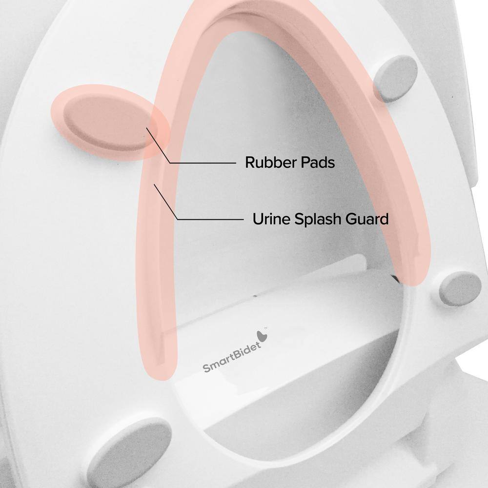 SmartBidet Electric Bidet Seat for Elongated Toilets in White SB-1000WE