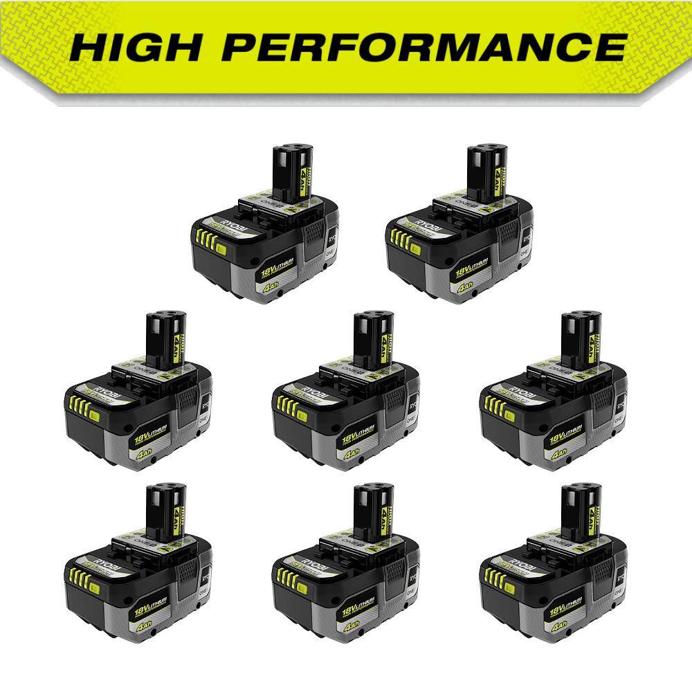 RYOBI ONE+ 18V HIGH PERFORMANCE Lithium-Ion 4.0 Ah Battery (8-Pack) PBP2004-4