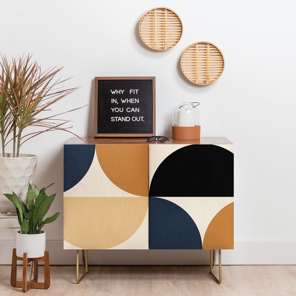 Colour Poems Gisela Geometric Line Pattern I Made to Order Credenza Cabinet