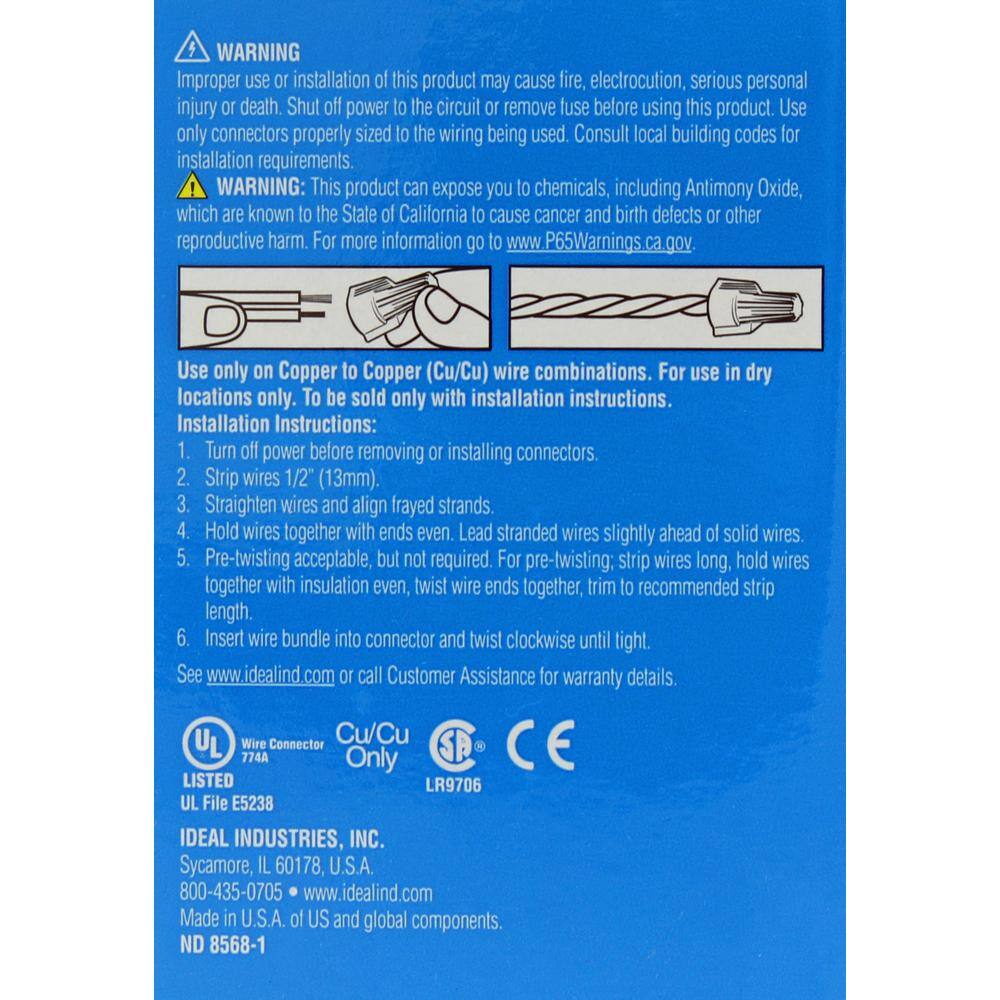 IDEAL Twister Wire Connectors 341 - Tan (500-Jar) 30-641J