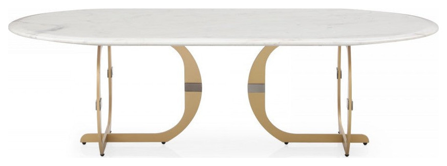 Georgianne Modern Marble Coffee Table   Contemporary   Coffee Tables   by Rustic Home Furniture Deco  Houzz