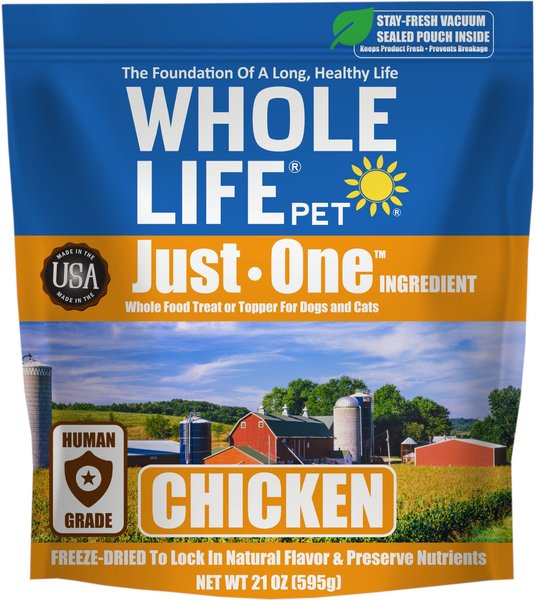 Whole Life Just One Ingredient Pure Chicken Breast Freeze-Dried Dog and Cat Treats