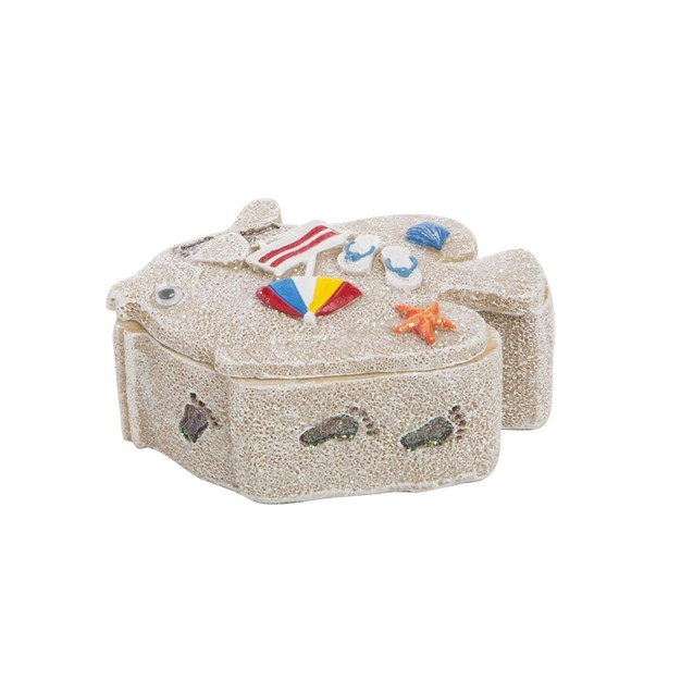 Beachcombers Resin Sand Fish Box