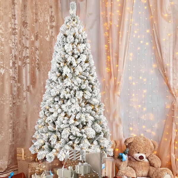 PVC/Pine Needle Mixed Automatic Flocking Christmas Tree with Metal Stand