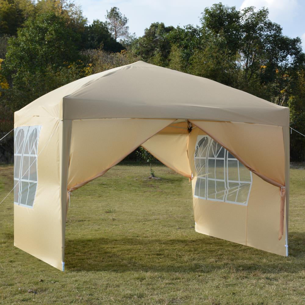 SalonMore Ez Pop Up Canopy Tent Outdoor Folding Patio Gazebo Shade 10'x10' Yellow