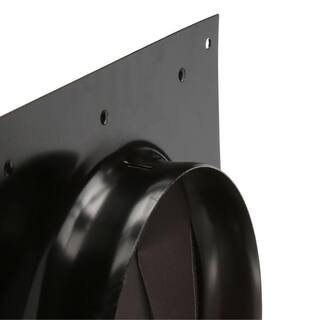 Broan-NuTone Wall Cap for Exhaust Fan or Range Hood with 6 in. Round Duct in Black 843BL