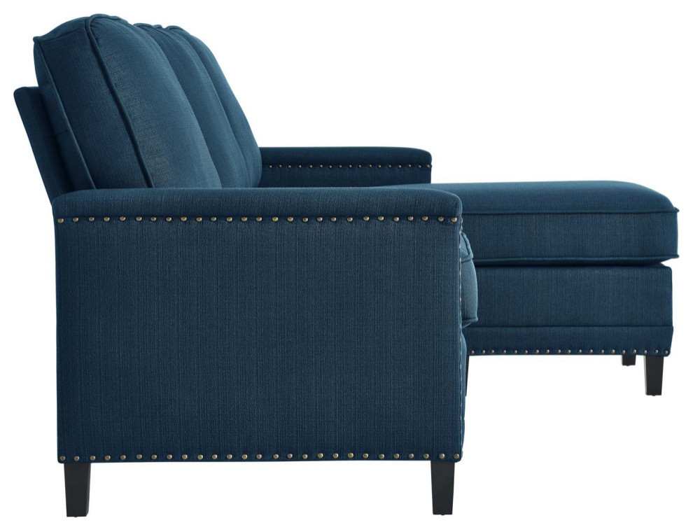 Tonnie Azure Upholstered Fabric Sectional Sofa   Contemporary   Sectional Sofas   by V.S.D Furniture  Houzz