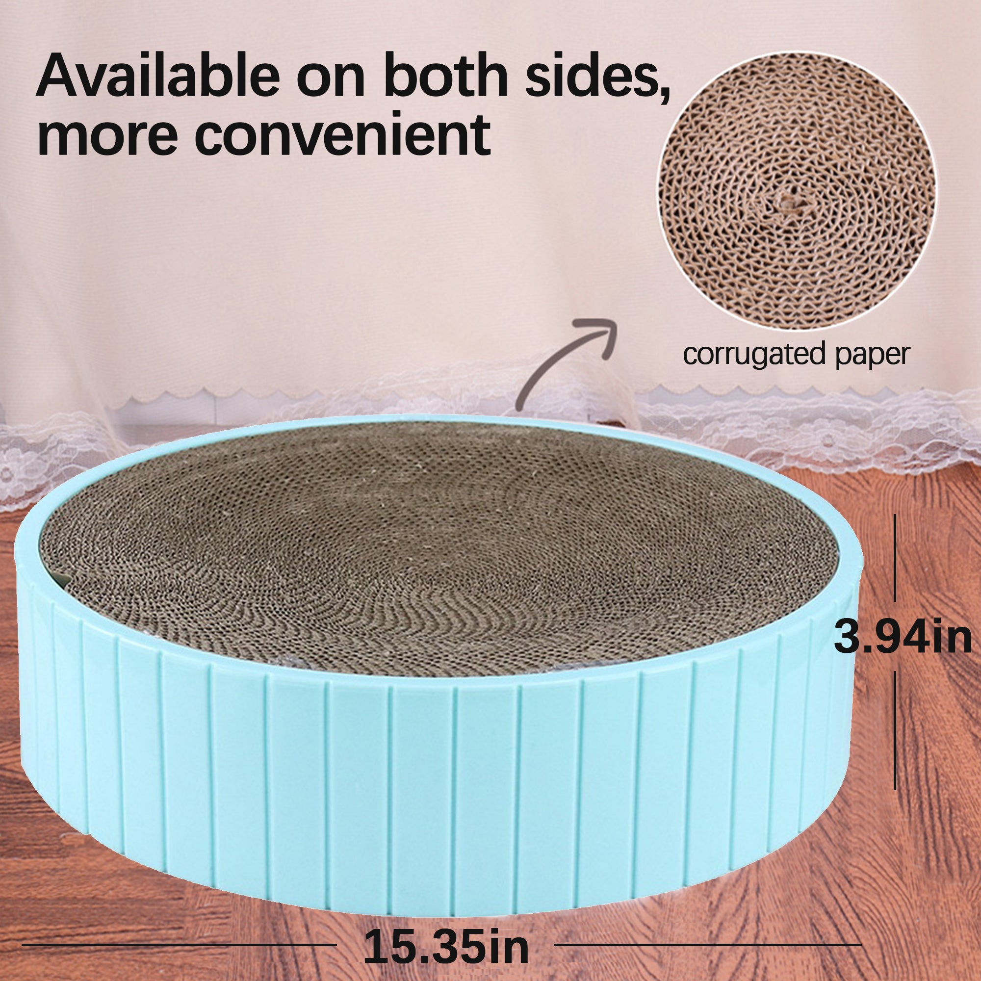 PUMYPOREITY Cat Scratcher Cardboard， Cat Scratching Post， Kitty Scratching Pad， Cat Scratching Furniture， Durable  Double-Sided Cardboard Cat Scratcher