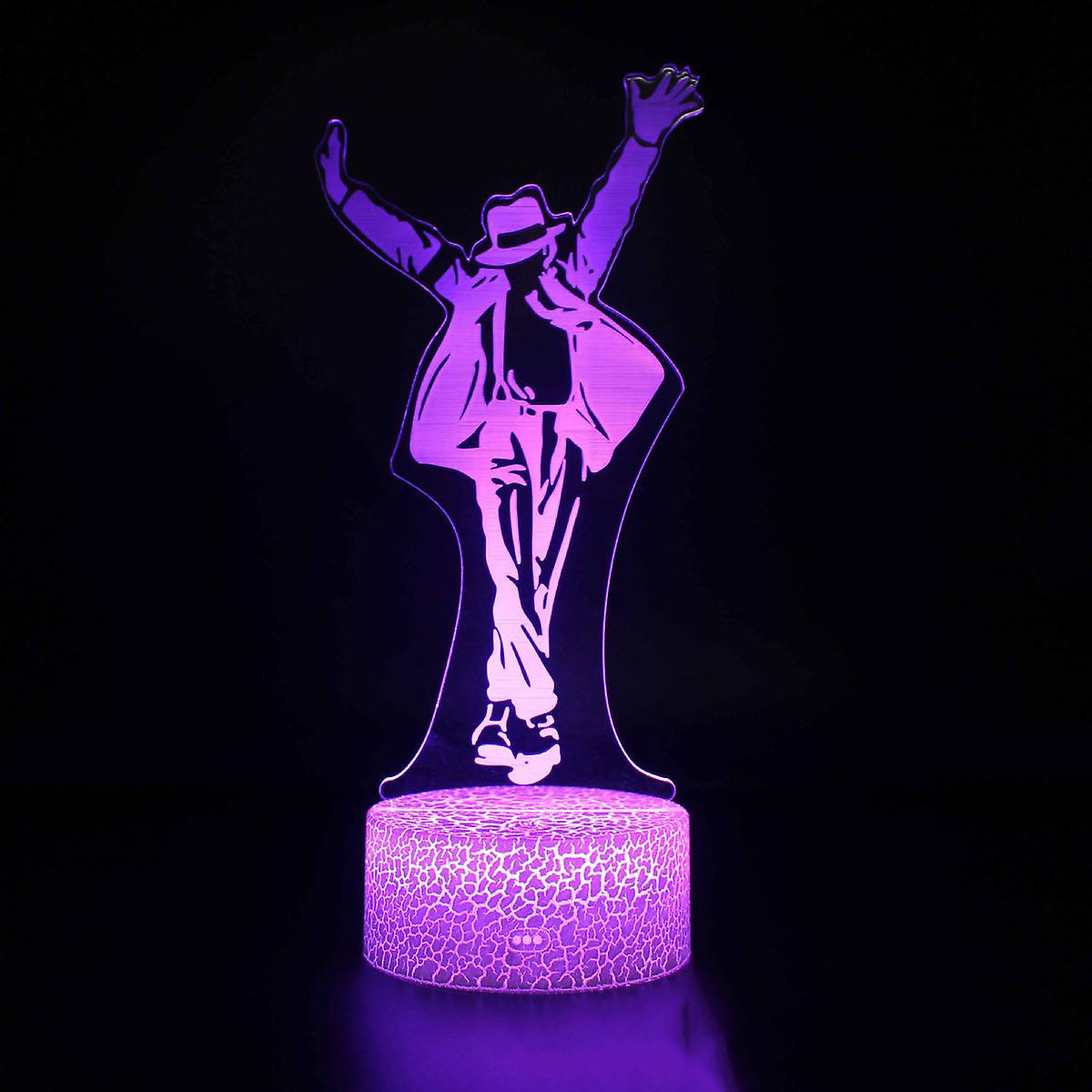 Michael Jackson Illusion Lamp 3d Night Light With 16 Color Change Remote Control，room Dcor