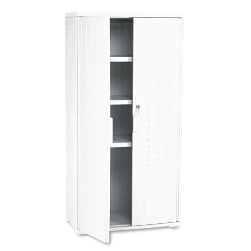 Iceberg Rough n Ready Storage Cabinet， Three-Shelf， 33w x 18d x 66h， Platinum (92553)