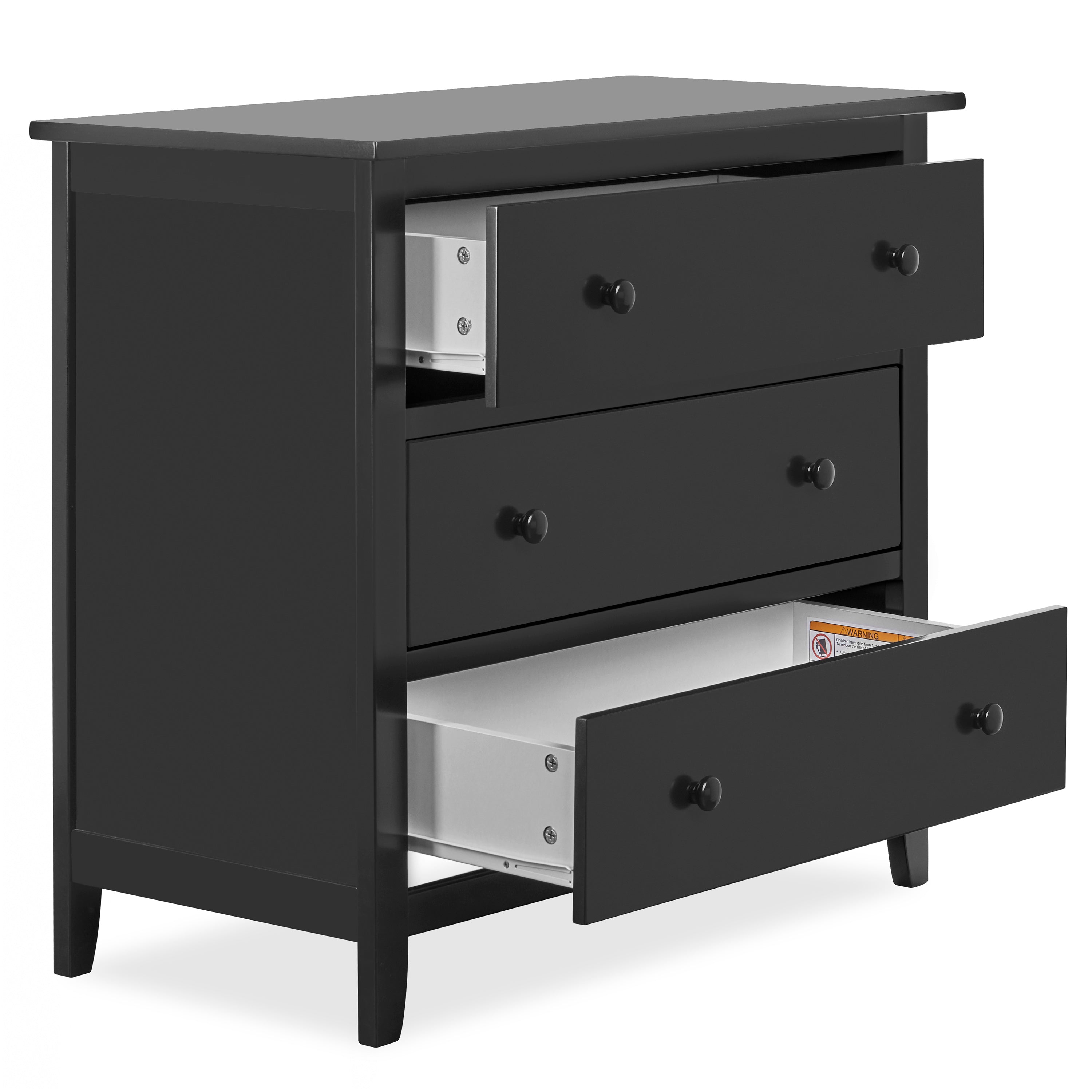 Dream On Me Universal 3 Drawer Chest, Black