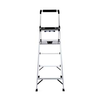 Rubbermaid 3-Step Aluminum Step Stool with Project Tray 250 lb. Load Capacity Type I Duty Rating RMA-3XST-COM