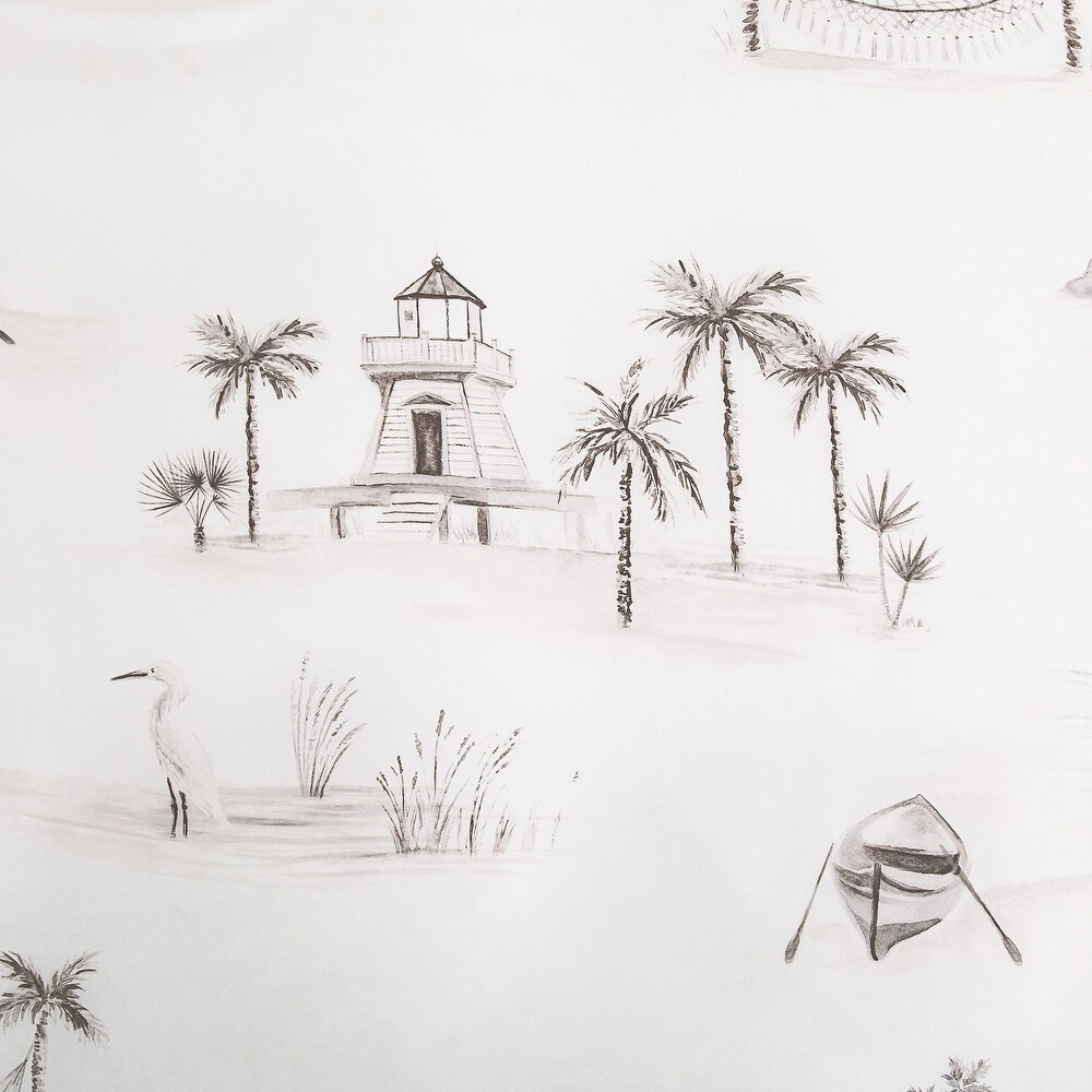 HiEnd Accents 100% Lyocell Seaside Watercolor Toile Sheet Set  4PC