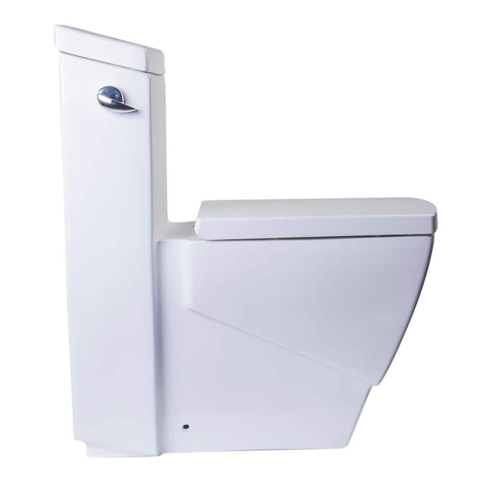 EAGO Elongated Closed Front Toilet Seat in White