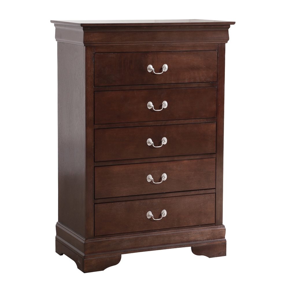 Louis Phillipe 5 Drawer Chest of Drawers (33 in L. X 18 in W. X 48 in H)