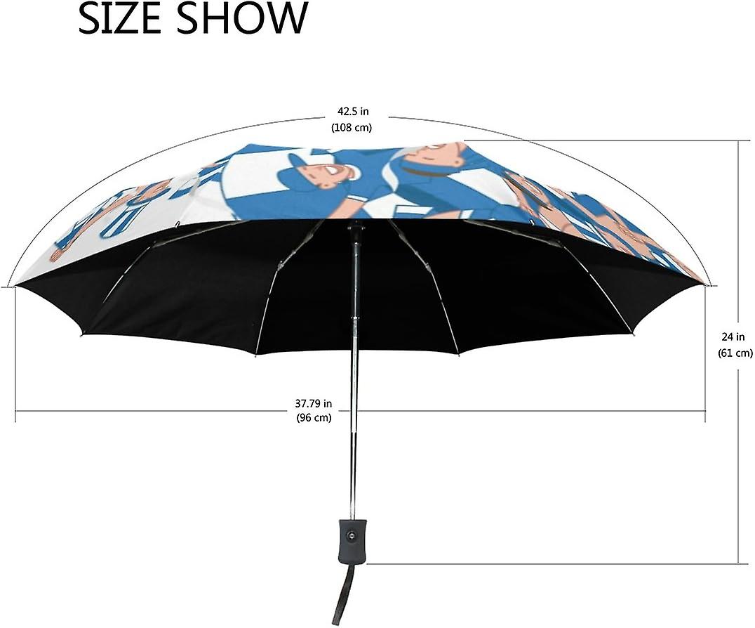 Top Carpenter Soccer Fans Cheering Anti Uv Windproof Travel Umbrella Parasol With Auto Open/close Button