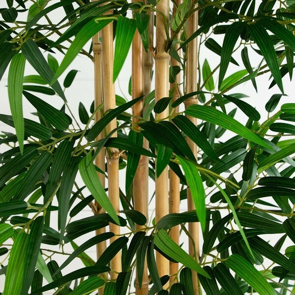 11' Artificial Bamboo Tree with Real Bamboo Trunks