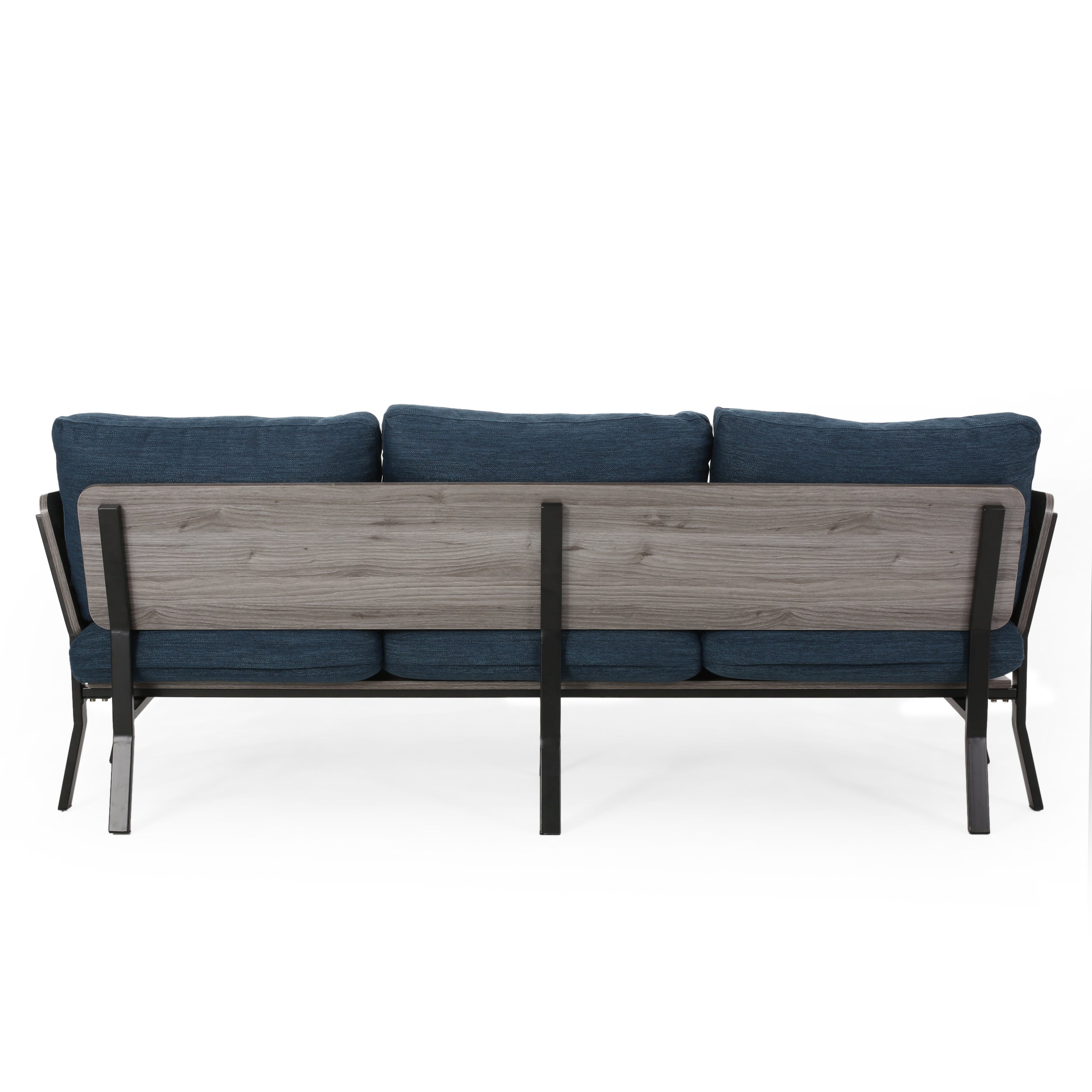 Athea Mid-Century Modern 3 Seater Wood Frame Sofa