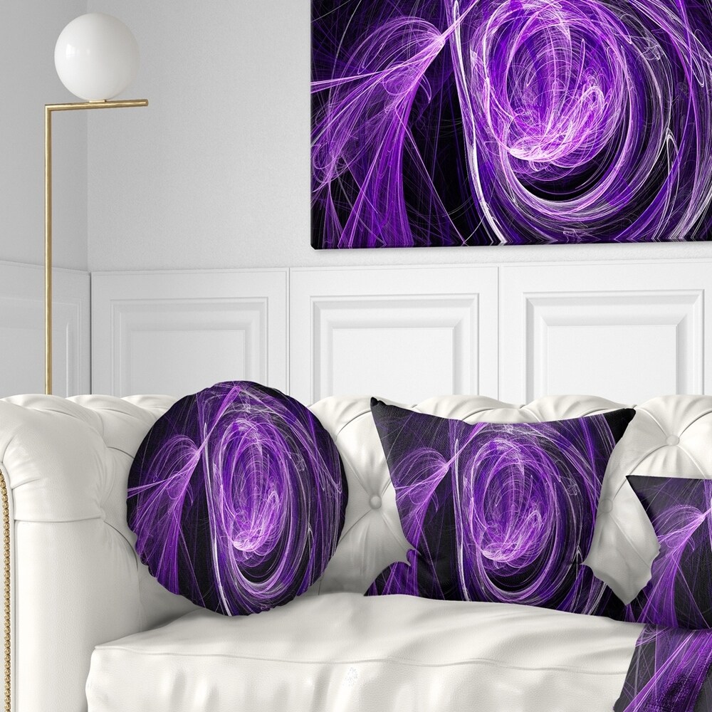 Designart 'Purple Ball of Yarn' Abstract Throw Pillow