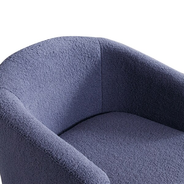 30.7'' Boucle Swivel Accent Barrel Chair Comfy Sofa for Living Room， 360 Degree， Sloped Arm Sofa， Single Cushion Sofa