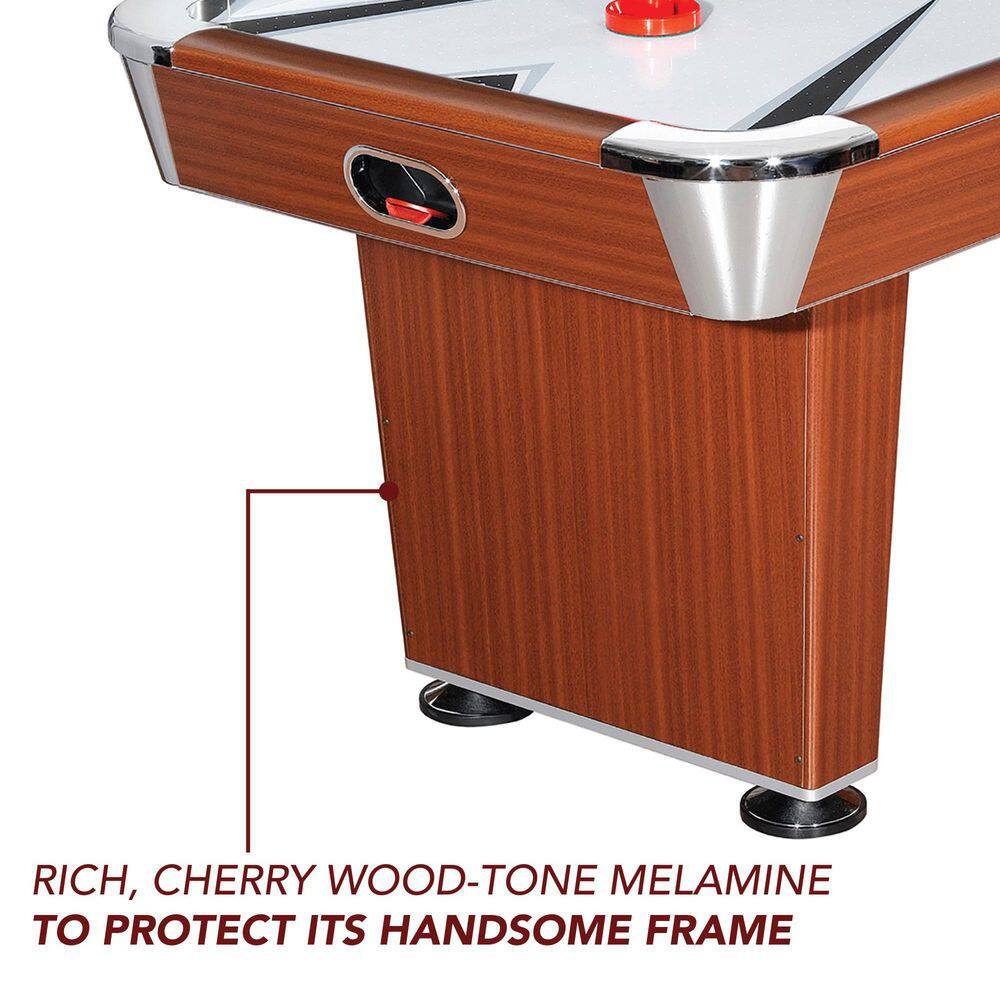 Hathaway Midtown 6 ft. Air Hockey Family Game Table w Electronic Scoring High-Powered Blower Strikers and Pucks BG1037