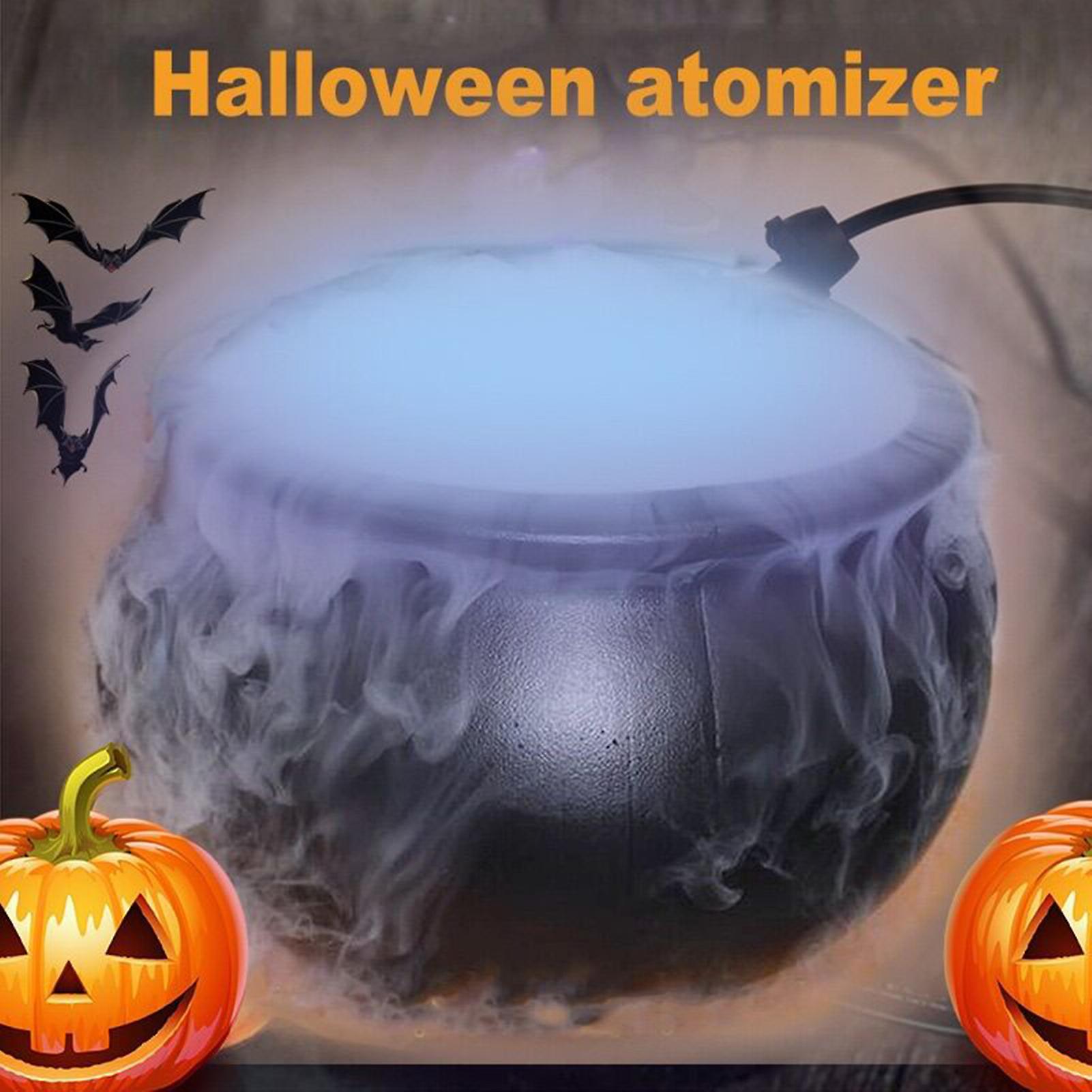 Black Flame Sprayer Uk Plug Halloween Fogger Halloween Fogger Machine Witch Smoking Pot Mist Maker Black Flame Sprayer With Led Light Fogger Atomizer