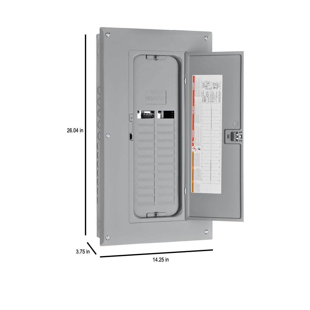 Square D Homeline 125 Amp 20-Space 40-Circuit Indoor Main Lug Plug-On Neutral Load Center with Cover Ground Bar HOM2040L125PGC