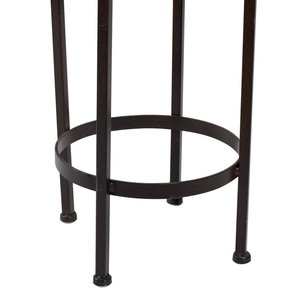 Litton Lane 27 in. x 12 in. Black Metal Traditional Plantstand (Set of 3) 61530