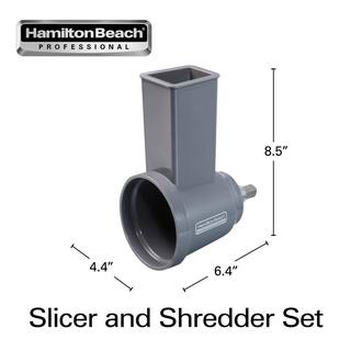 HAMILTON BEACH PROFESSIONAL 0 Qt. 1-Speed Grey Stand Mixer Specialty Attachment Slicer and Shredder Set 63247