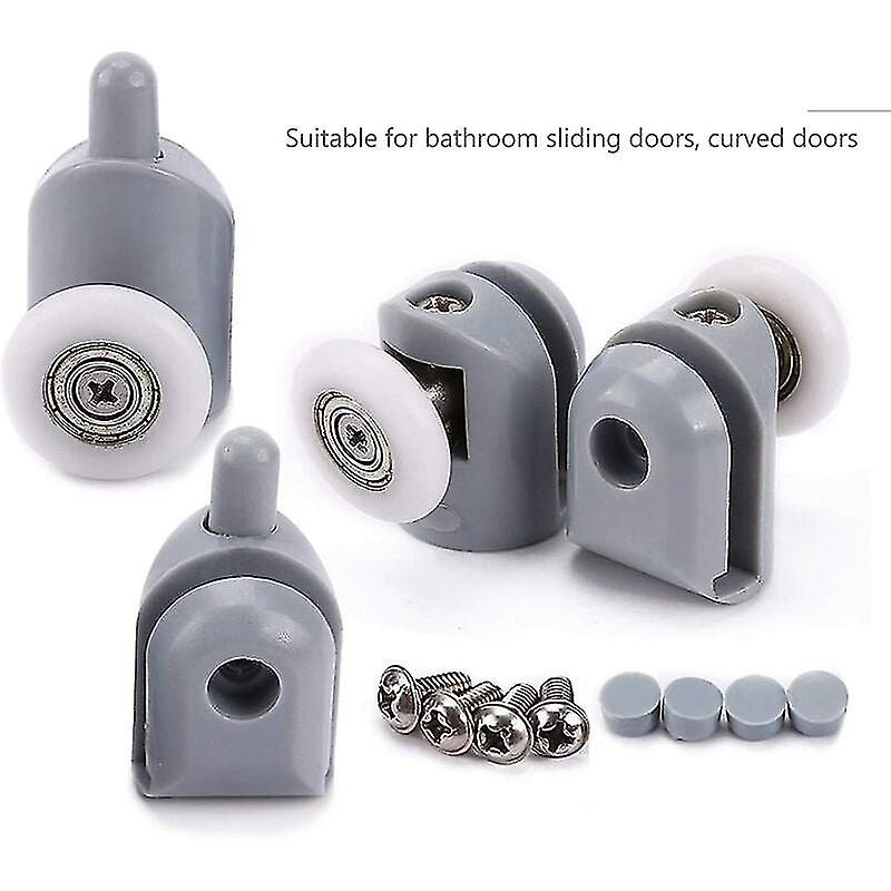 Set Of 8 Sliding Door Roller 23mm， Roller Door Roller Roulette Wheel For Cabin Bathroom