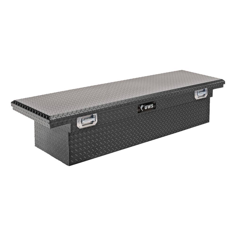 UWS 69 in. Matte Black Aluminum Low Profile Crossbed Truck Tool Box EC10503