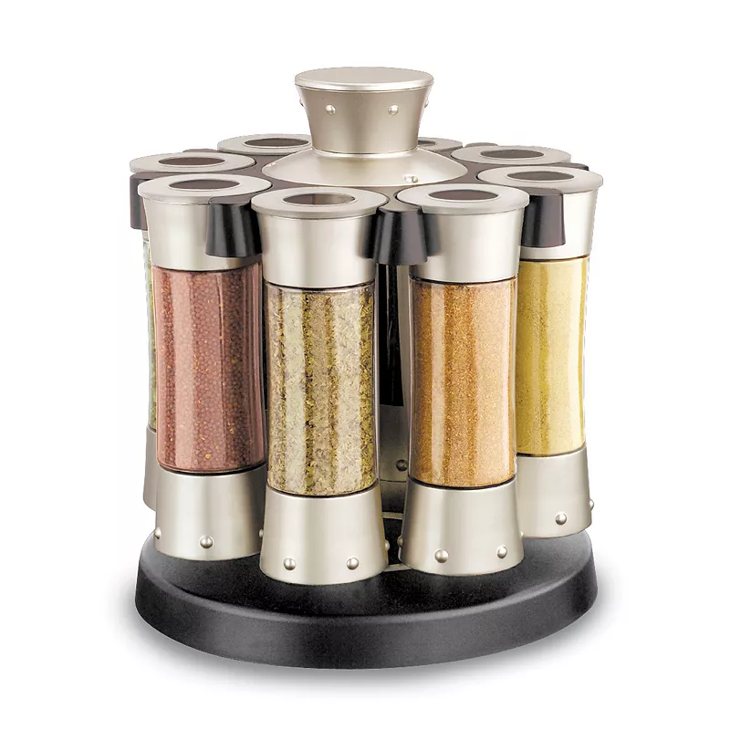 Kitchenart - Elite Stainless Steel Auto-measure Spice With Spice Jars