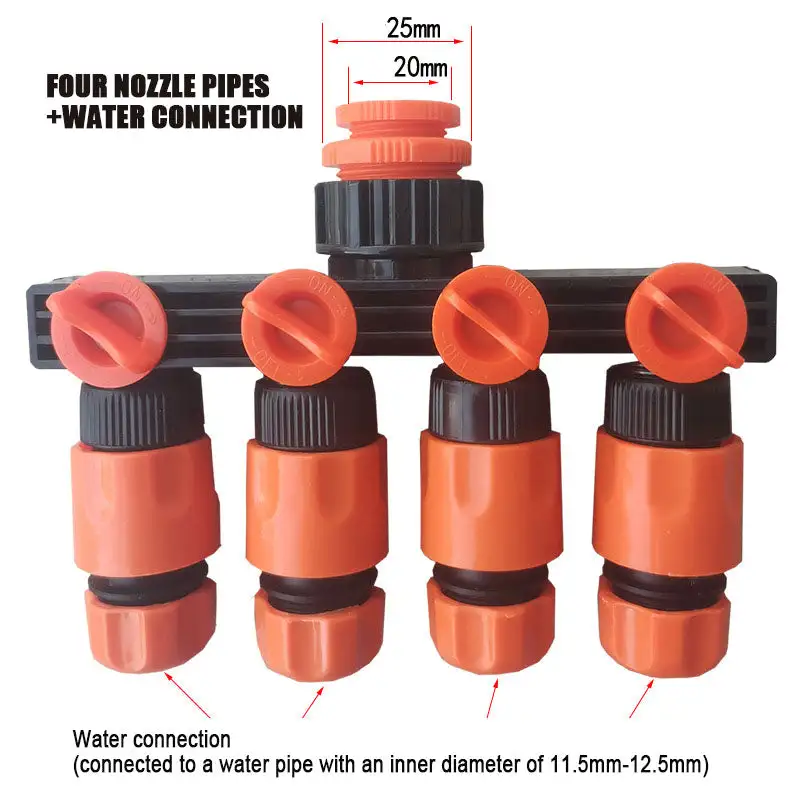 Household faucet Y-type three-way quick-connect diverter hose quick-co