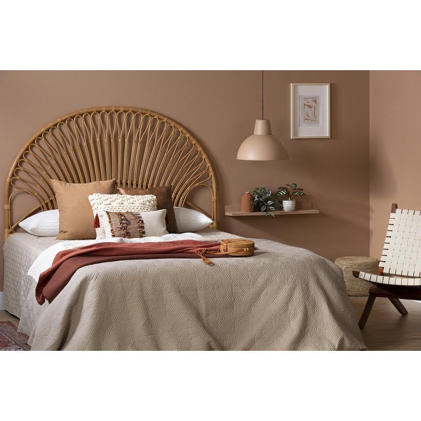 South Shore Balka Rattan Queen Size Wall-Mounted Headboard - - 35453553