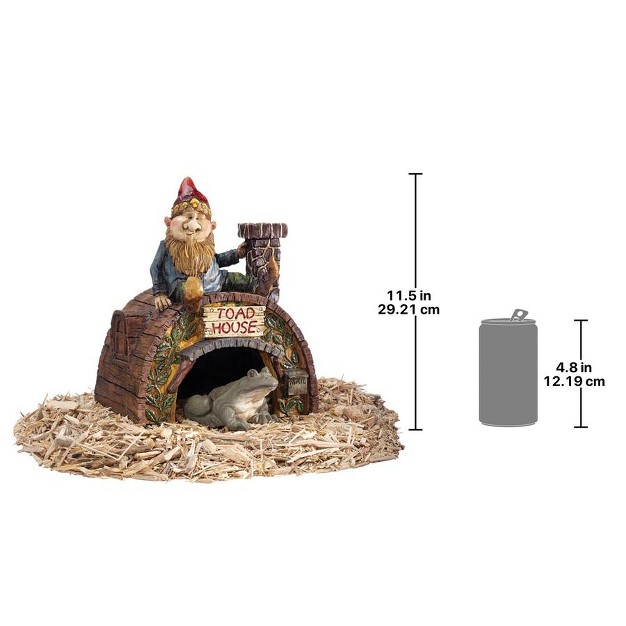 Design Toscano Garden Gnome x27 s Toad House Statue