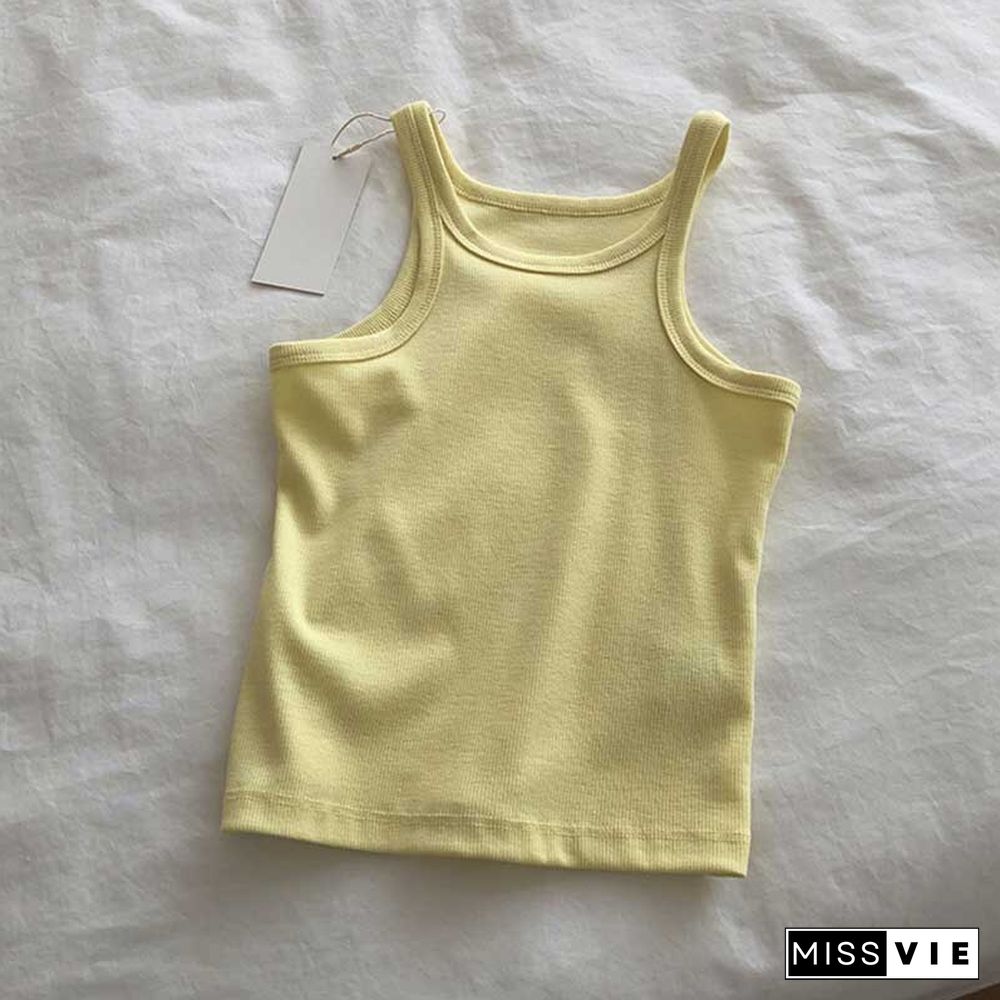 Women Tank Tops Sexy Cropped Top Female Women Summer Camisole Camis Black White Sport Clothes For Women