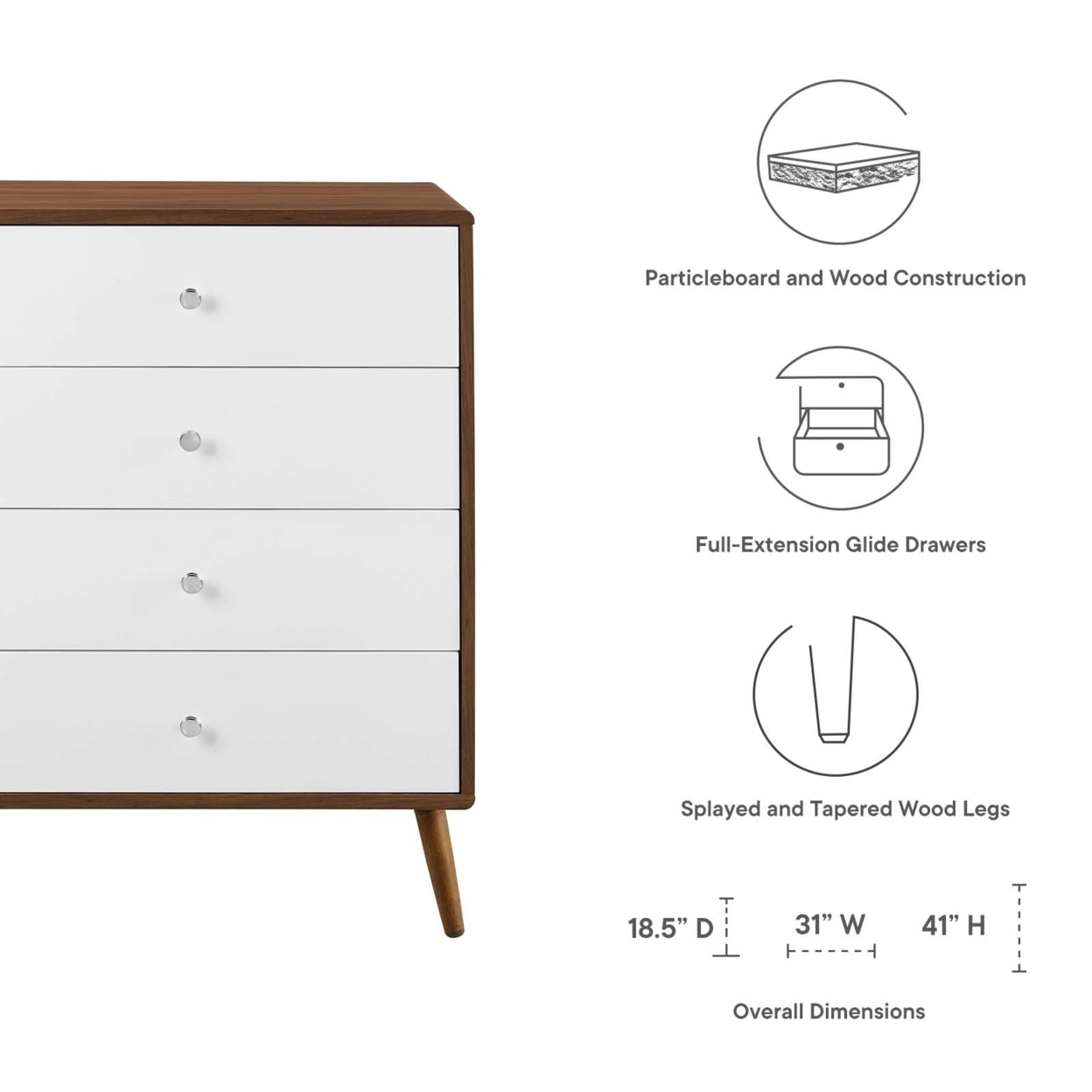 Transmit 3-Drawer Chest-MOD-7019-WAL-WHI