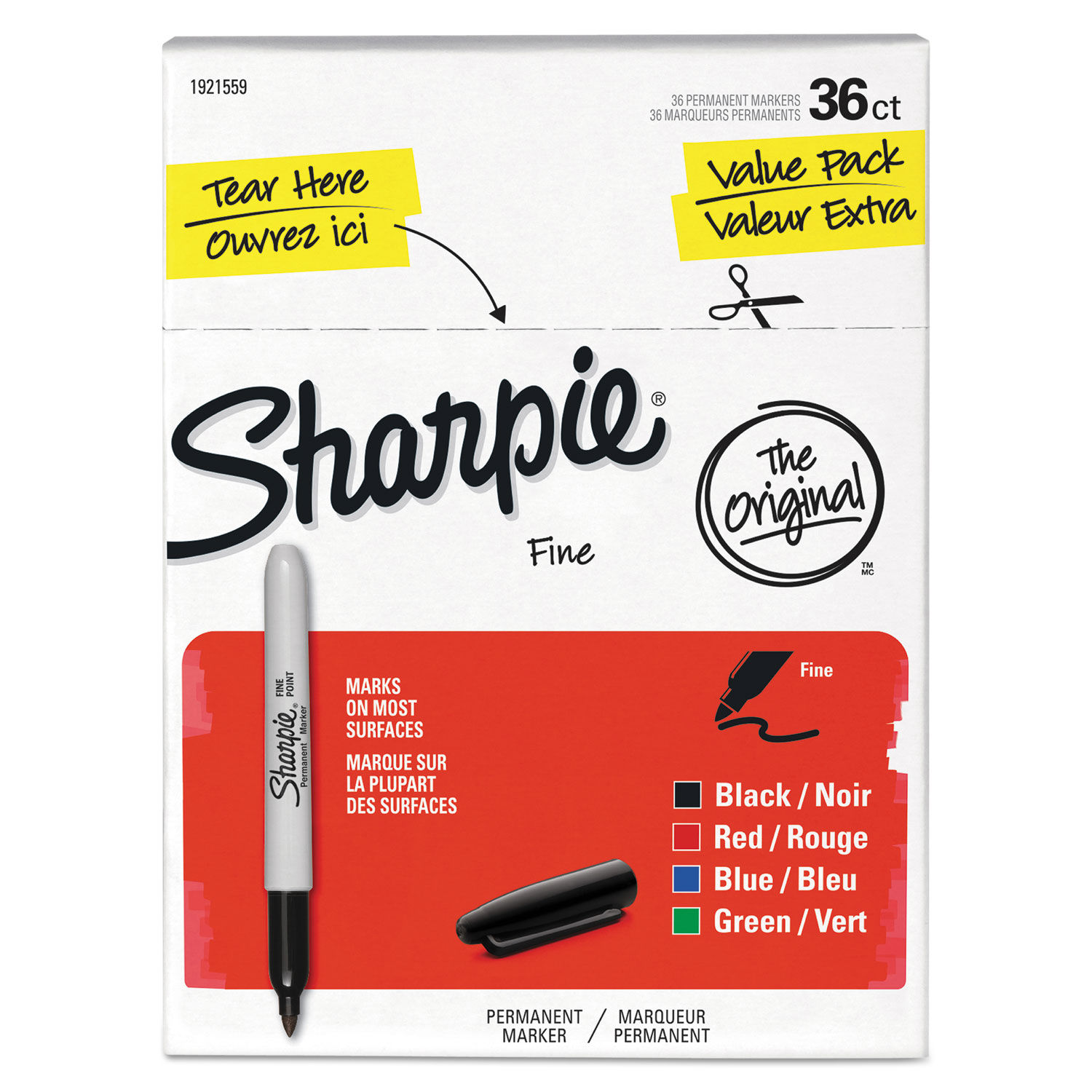 Fine Tip Permanent Marker Value Pack by Sharpieandreg; SAN1921559