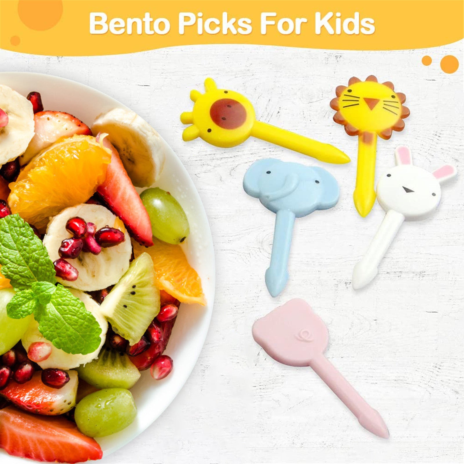 WANYNG Tableware Bento Kids Food 10PCS Sticks Cute Toddler Sticks Kids Sticks Food Tools and Home Improvement animal fruit fork Multicolor