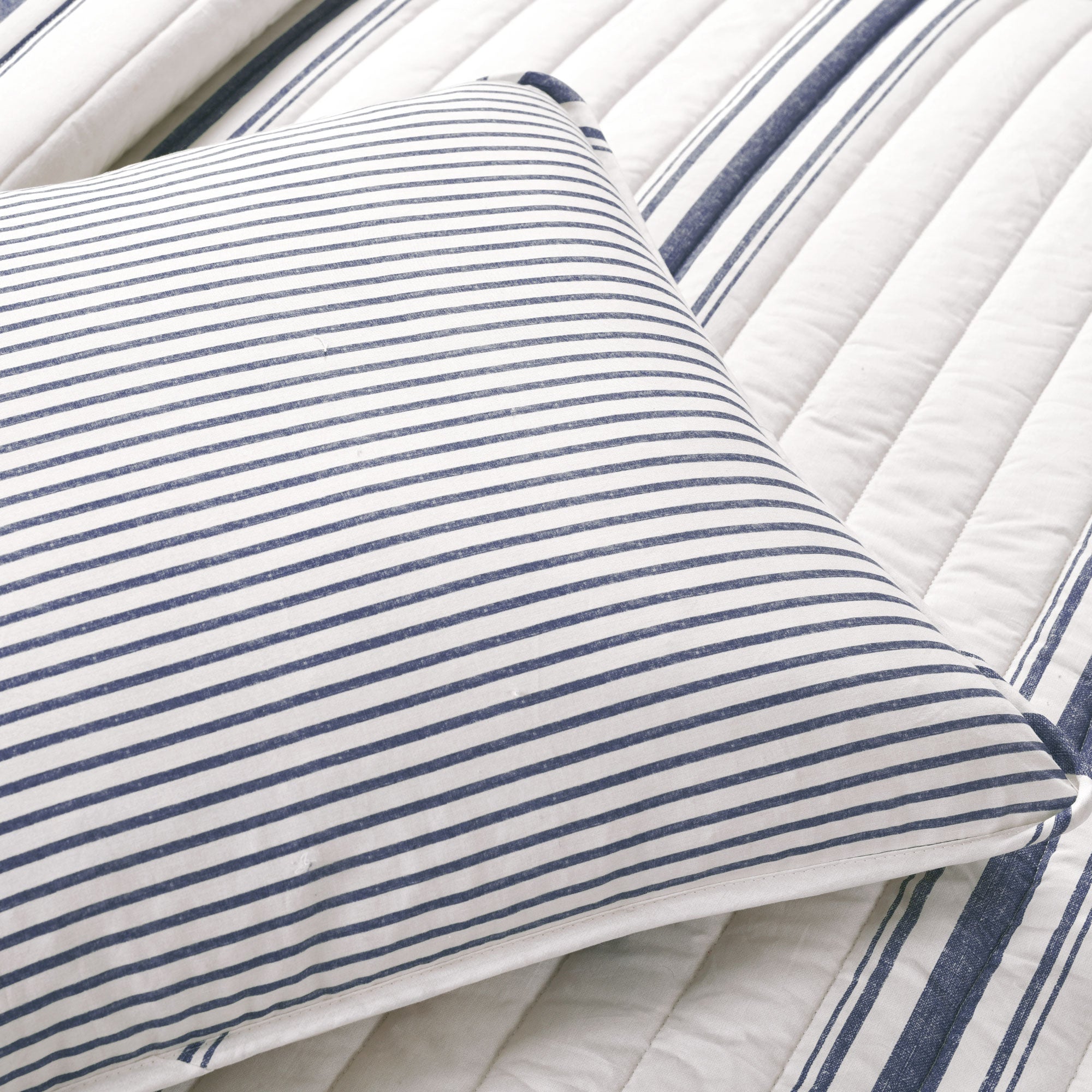 Farmhouse Stripe Reversible Cotton Quilt Set