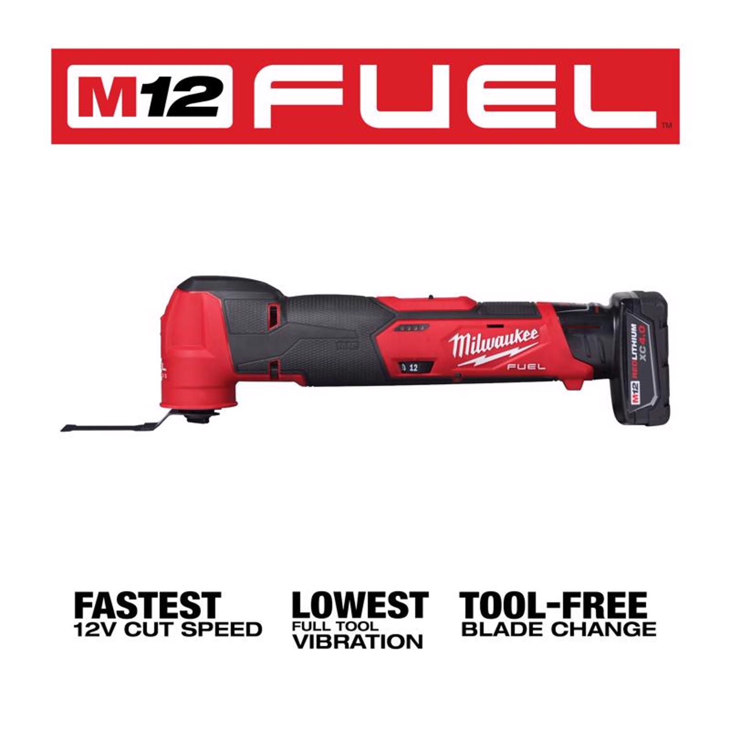 MW M12 FUEL 12 V Cordless Oscillating Multi-Tool Kit (Battery \u0026 Charger)