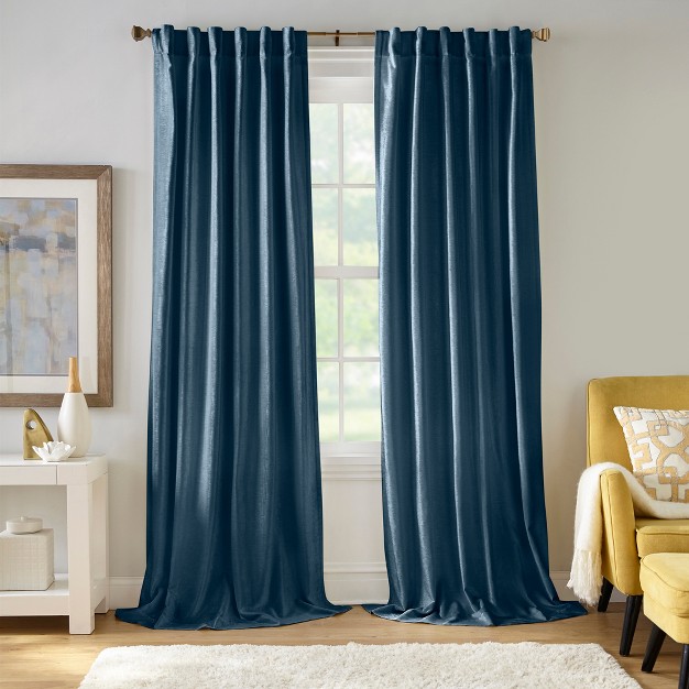 Carnaby Rustic Vogue Distressed Velvet Single Window Curtain Panel Elrene Home Fashions