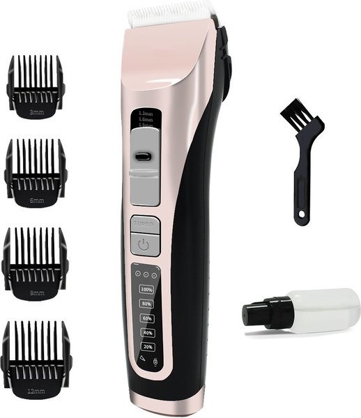 PATPET P730 Removable Blade Dog and Cat Grooming Clipper， Rose Gold