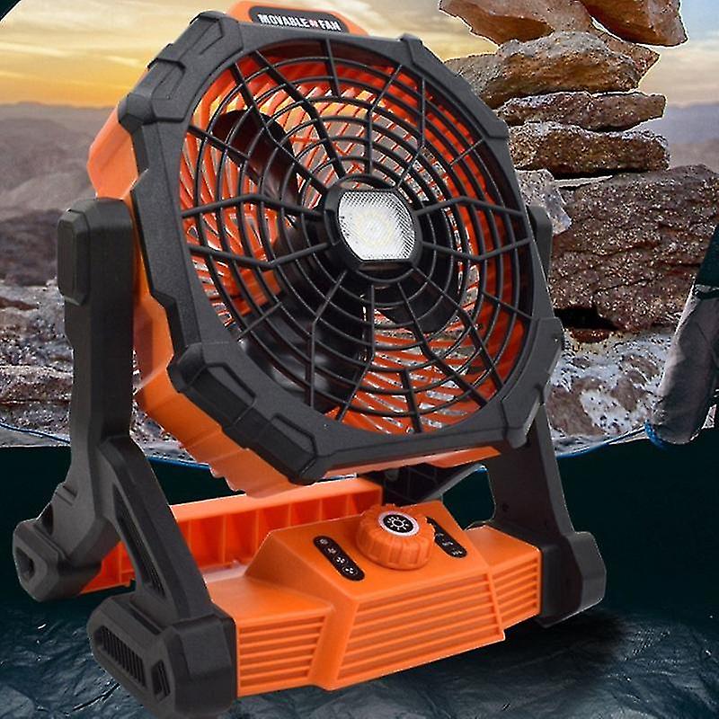 New-rechargeable Tent Fan With Hook 15000mah Camping Light Fan With Led Light For Camping Jobsite Garden Outdoor Hiking