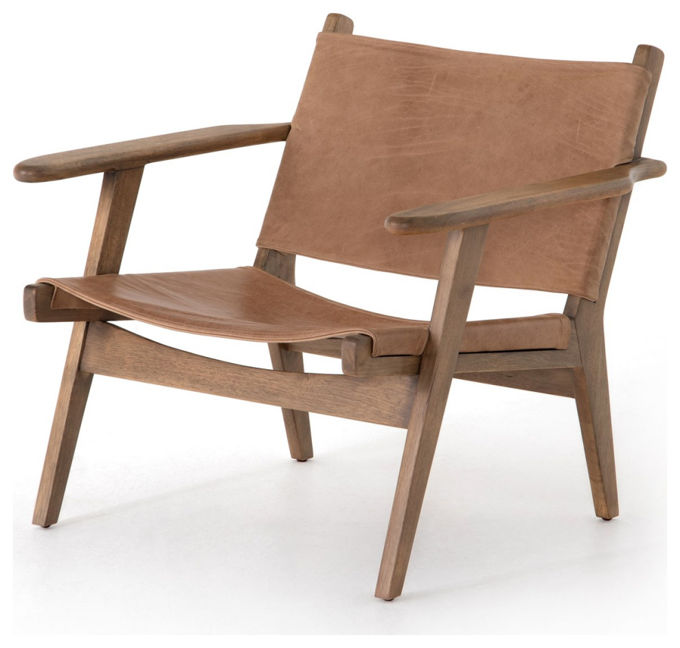 Rivers Sling Chair  Winchester Beige   Midcentury   Armchairs And Accent Chairs   by HedgeApple  Houzz