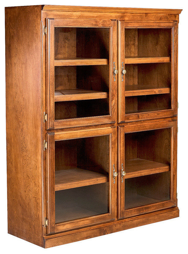 Traditional Alder Bookcase with Glass Doors   Transitional   Bookcases   by Oak Arizona  Houzz